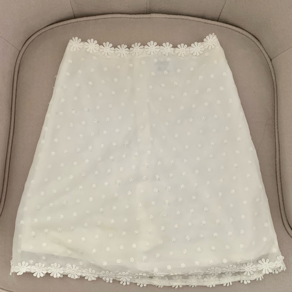 Princess Polly White Floral Mini Skirt: Size 0